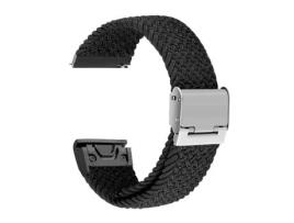 Bracelete Pulseira Entrançada Flexível para Garmin D2 Charlie Preto