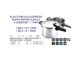 Alza titan olla expres super rapida (duplex 4+6+tapa) 17230018