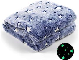 Glow in dark blanket, star print, soft material