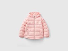 Benetton, Casaco Brilhante Acolchoado, size L, Rosa Pink, Crianças