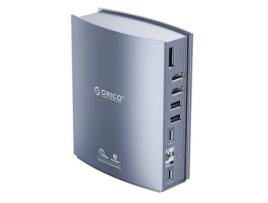 Adaptador ORICO Cdh-15N 15In1 Type-C a Aux 3.5Mm 1000Mbps Sd/Tf 2Type-C 2Usb3.0 4Usb2.0 Pd100W Dp1.4 2Hdmi para Huawei Mate40/P50 S20
