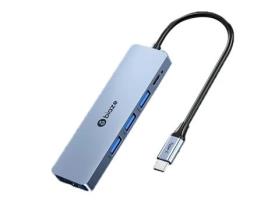 Adaptador BIAZE Hub5 5In1 Type-C a Usb3.0 2Usb2.0 Pd Hdmi para Huawei Mate40/P50 S20