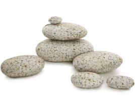 Conjunto de 7 almofadas VERCART Pedra de Pedra de Arremesso 40 x76 x43 cm Granite