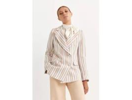 Blazer CYRANA Cyca Riscas Nude para Mulher (XS - Bege)