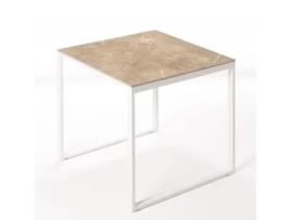 Mesa de Refeição BOX FURNITURE Smart Nose (Branco - Madeira e Aço - 90x90x75 cm)