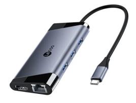 Adaptador LECOO Lkc1322H 6In1 Type-C a 3Usb3.0 1000Mbps Hdmi para Huawei Mate40/P50 S20