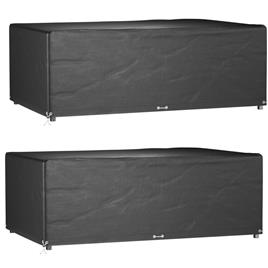 vidaXL Capas p/ mobília jardim 2 pcs 12 ilhós 213x132x75 cm retangular