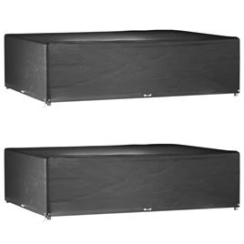 vidaXL Capas p/ mobília jardim 2 pcs 16 ilhós 300x200x75 cm retangular
