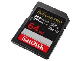 Sandisk Cartão Extreme Pro Sdxc 64Gb 280Mb/S V30 Uhs-Ii