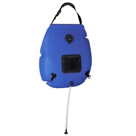 vidaXL Saco de duche para campismo 20 L PVC azul