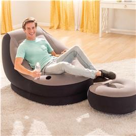 INTEX Cadeira insuflável com pufe Ultra Lounge Relax 68564NP