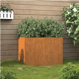 vidaXL Vaso/floreira 62x47x46 cm aço corten