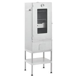 vidaXL Defumador com mesa aço galvanizado