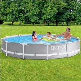 INTEX Conjunto estrutura de piscina premium formato prisma 366x76 cm