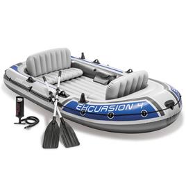 INTEX Conjunto Excursion 4 barco insuflável com remos e bomba 68324NP