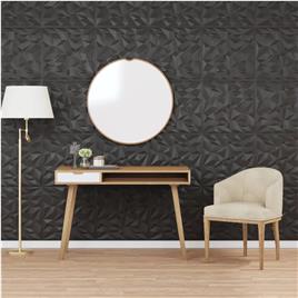 vidaXL Painéis de parede 48 pcs 50x50 cm 12m² EPS ametista preto