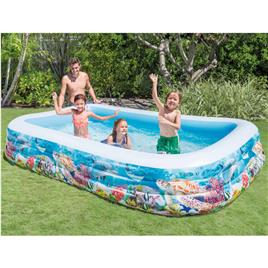 INTEX Piscina Swim Center Family 305x183x56 cm design vida marinha