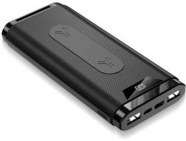 Powerbank ZIKKO Wireless (10000 mAh - 2 USB - USB-C - MicroUSB - Preto)