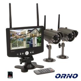 Pack Vigilância s/ Fios 4 Canais (Monitor Gravador + 2 Camaras) - 