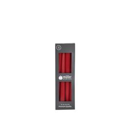 Vela Castiçal Vermelho 24.5cm Pack 4