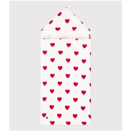 Petit Bateau Capa de banho em turco, estampado aos corações