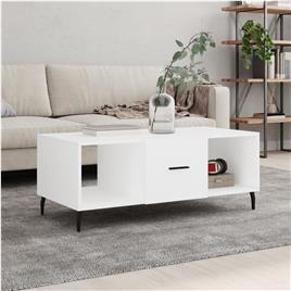 vidaXL Mesa de centro 102x50x40 cm madeira processada branco