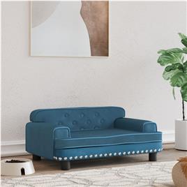 vidaXL Cama para cães 70x45x30 cm veludo azul