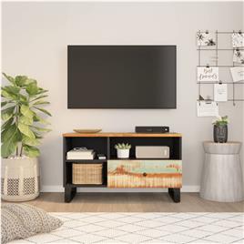 vidaXL Móvel de TV 80x33x46 cm madeira recuperada/derivados de madeira