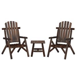 vidaXL 3 pcs conjunto lounge de jardim madeira de abeto maciça