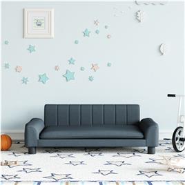 vidaXL Sofá infantil 90x53x30 cm tecido cinzento-escuro
