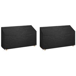 vidaXL Capas p/ banco jardim 2 pcs 12 ilhós 210x70x70/88cm polietileno