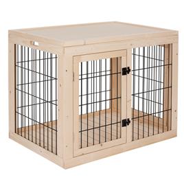 Gaiola de madeira Dog Palace para cães - L 82 cm x P 59 cm x A 65,5 cm