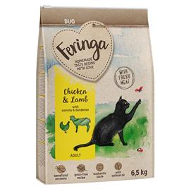 Feringa Adult Duo com frango e cordeiro ração para gatos - 6,5 kg