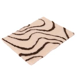 Vetbed® Isobed SL Wave manta beje/castanha para animais de estimação - L 100 x 75 cm (C x L)