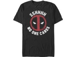 T-Shirt de Homem SUPERHEROMARVEL One Cares Deadpool Algodão (M)