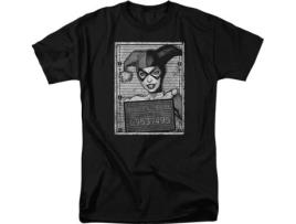 T-Shirt de Homem SUPERHEROMARVEL Harley Quinn Mug Shot Dc Algodão (2XL)