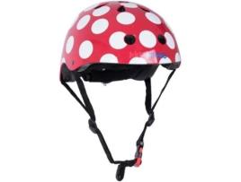 Capacete KIDDIMOTO Red Dotty BMX Tamanho M Vermelho