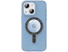 Capa com Magsafe e Suporte Premium Youngkit para iPhone 14 Pro Blue LUSOSMART
