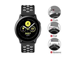 Bracelete Desportiva para Huawei Watch Buds 46Mm Preto / Vermelho