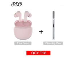 Qcy T18 Auscultadores Sem Fio Bluetooth 5.2 Earbuds Qcc3050 Aptx Voz 32Khz 4 Mic Cvc Hd Call Auscultadores Conexão de Dispositivo Duplo