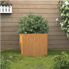vidaXL Vaso/floreira 49x47x46 cm aço corten