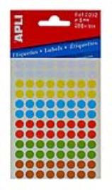 Etiquetas Autocolantes 8 Redondos Apli Multi Cor