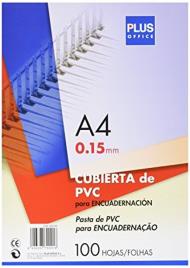 Capas de Encadernar A4 Vermelho Translúcido Pvc 150 Micras Plus Office