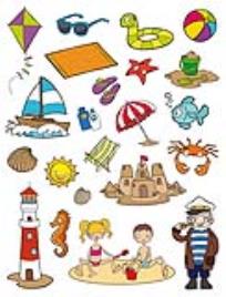 Etiquetas Autocolantes Praia Removíveis 3f