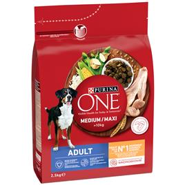 Purina ONE Medium/Maxi Adult Frango - Pack económico: 2 x 2,5 kg