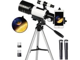 Telescópio Astronômico Abertura de 70 Mm Refração de Montagem Az de 300 Mm