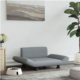 vidaXL Cama para cães 70x45x28 cm tecido cinzento-claro