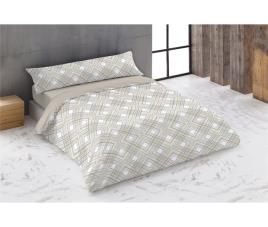 Capa de edredão LINEAS 90cm castanha - Conforama