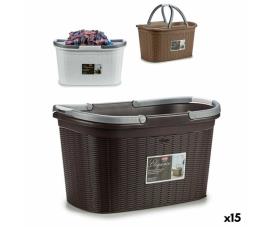 Cesto da Roupa Stefanplast Elegance Plástico 35 L 57,5 x 29 x 36,5 cm (15 Unidades)
