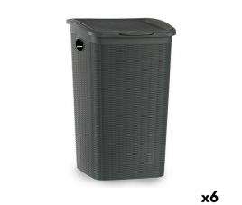 Cesto da Roupa Stefanplast Elegance Cinzento Plástico 50 L 36,5 x 54,5 x 38 cm (6 Unidades)
